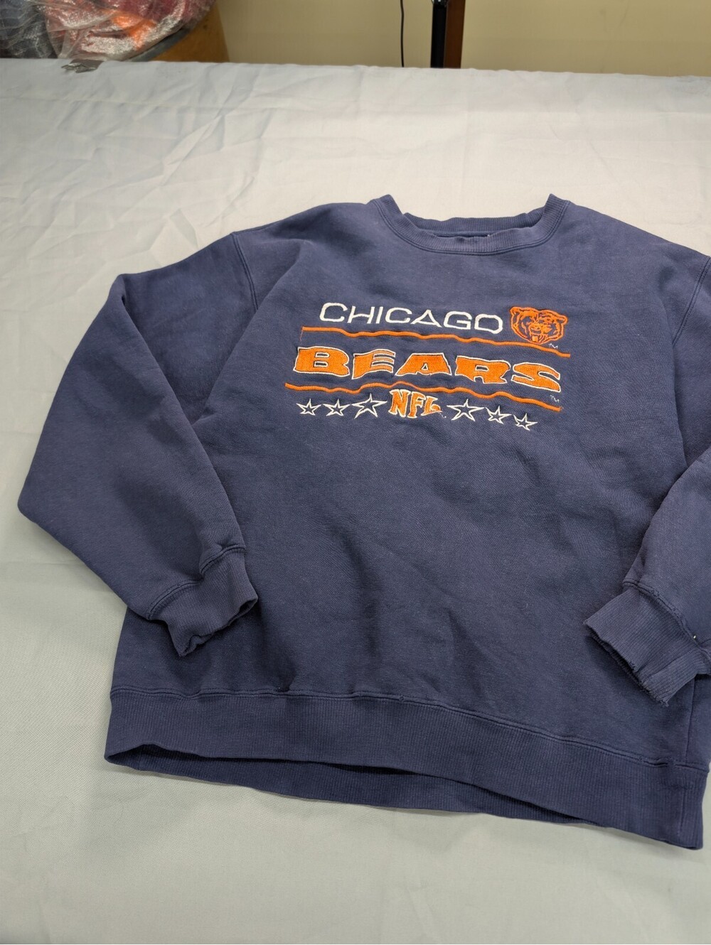 Chicago Bears Vintage Majestic Sweatshirt Navy Crewneck M